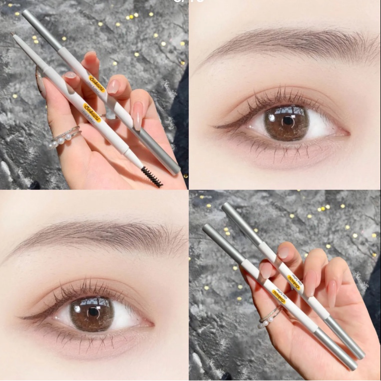 Bút kẻ lông mày hai đầu ngòi siêu mỏng chống thấm nước chống mồ hôi không để lại dấu