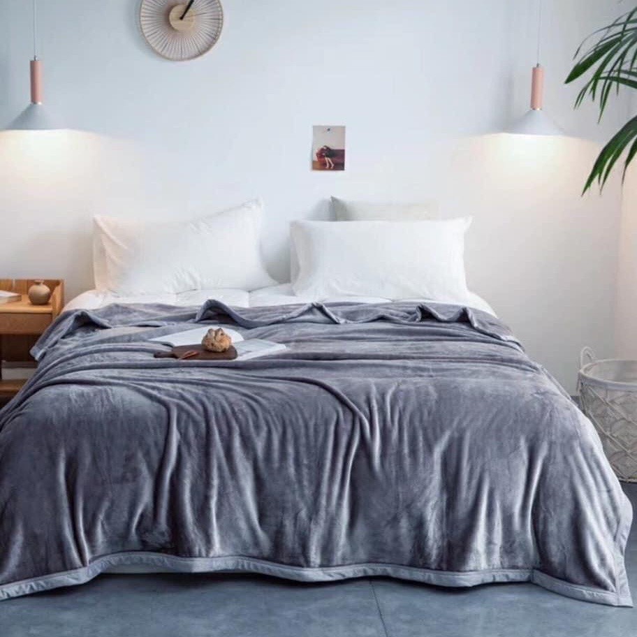 Chăn lông tuyết mềm mịn xuất Nhật đủ màu