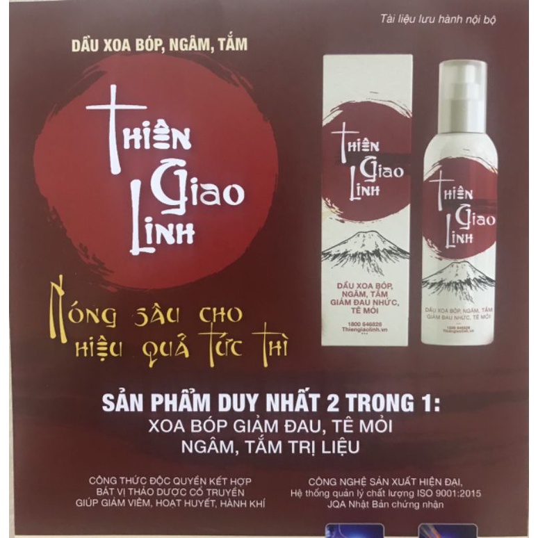 Dầu xoa bóp, ngâm, tắm THIÊN GIAO LINH