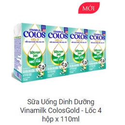 Lốc 4 Hộp Sữa Uống Dinh Dưỡng Vinamilk ColosGold 110ml