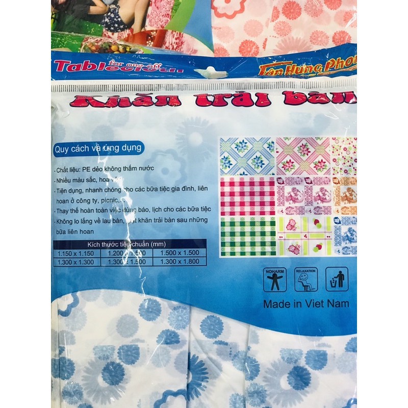 Khăn trải bàn nilon dùng 1 lần (10 cái/bịch)[Siêu rẻ]