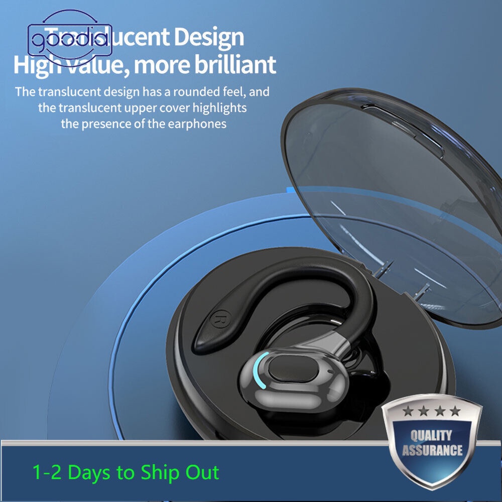 &lt; Đang Bán &gt; Tai Nghe Bluetooth Không Dây Dạng Móc Tai Mpx4 Chống Nước Có Hộp Sạc Điện Thoại