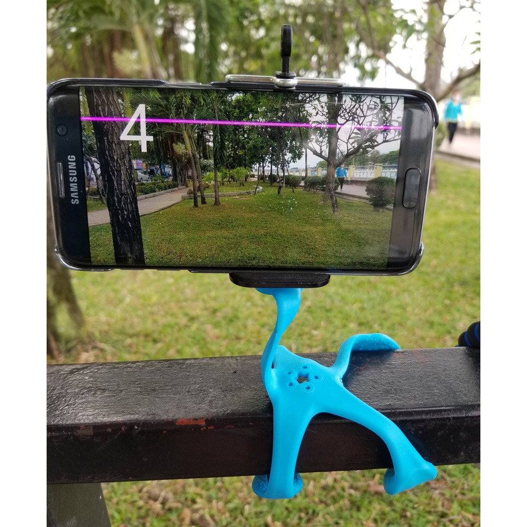 Gậy chụp hình Gậy selfie/Giá kẹp điện thoại/Tripod Giữ Điện Thoại - TẶNG KÈM 1 GIÁ KẸP - XANH BIỂN