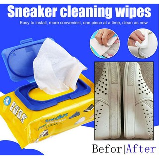 Khăn giấy lau giày sneaker - túi xách- ba lô- ví tiền tiện lợi siêu hót hộp 30 tờ