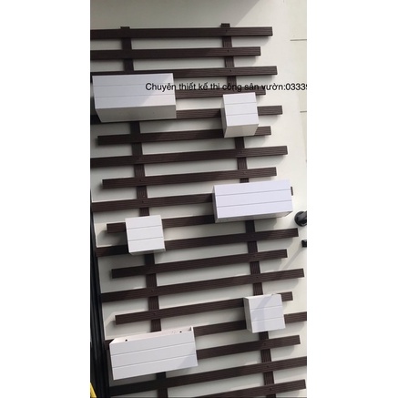 CHẬU TREO TƯỜNG CHẤT LIỆU NHỰA COMPOSITE, MẪU KẺ NGANG