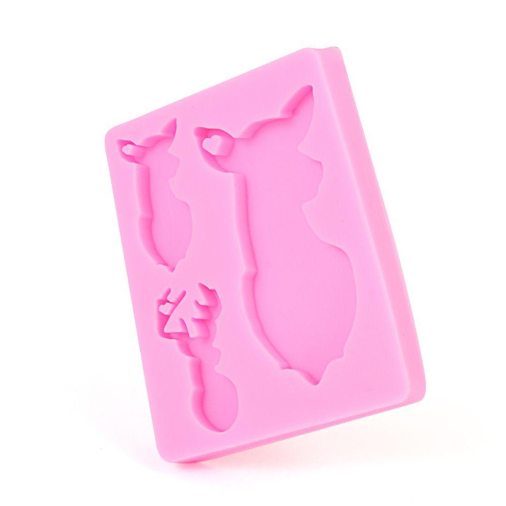 Khuôn Silicone Làm Đất Sét Hình Tuần Lộc Trang Trí Giáng Sinh