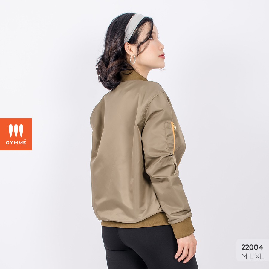 Áo khoác bomber unisex GYMME dù 2 lớp phối khóa màu - 22004