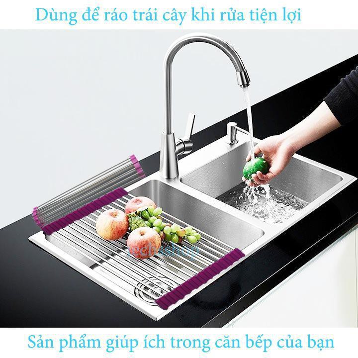 Giá iNOX gác bồn rửa chén để ráo nước 47x23CM