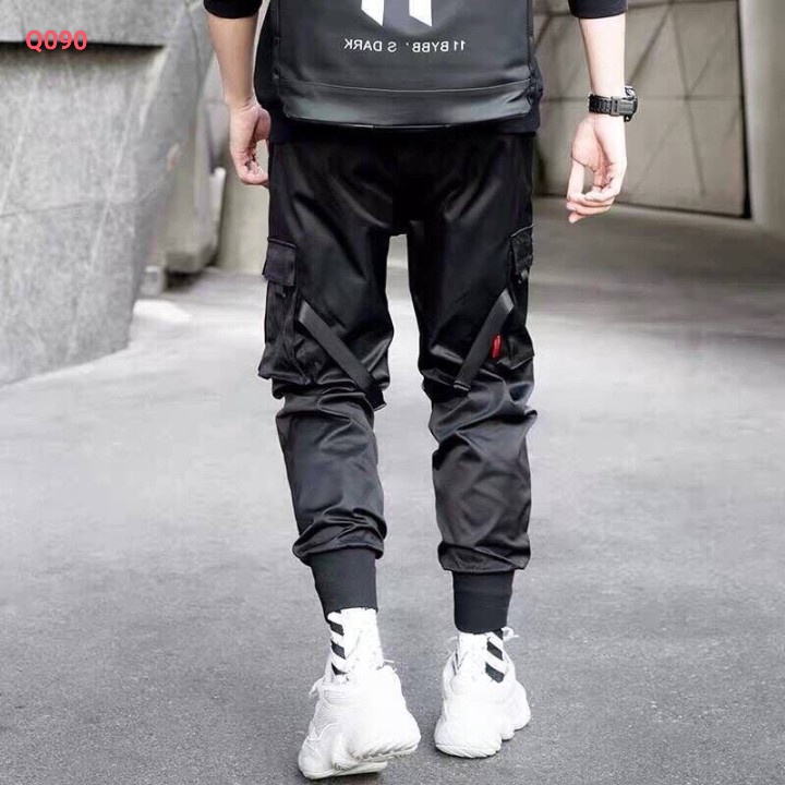 Quần Jogger kaki túi hộp ⚡️ VẢI ĐẸP + ẢNH THẬT ⚡️ Quan dài ống bó thời trang nam nữ có khóa gài - đi chơi du lịch M22