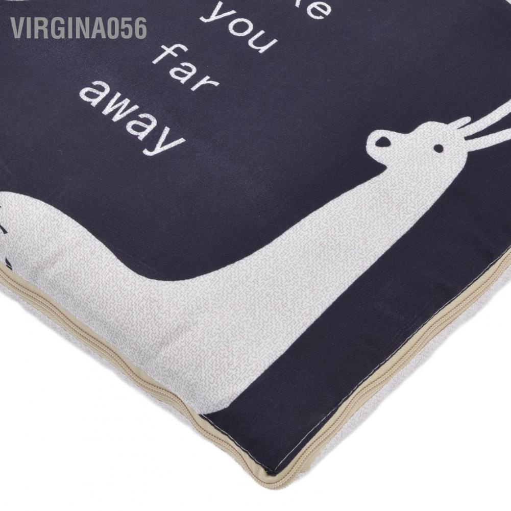 Virgina056 Cartoon Soft Pillow Polyurethane Fiber Foldable 2 in 1 Back Cushion Quilt for Home Car Use