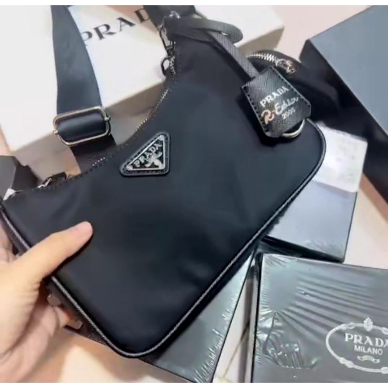 TÚI PRADA MULTI POCHETTE SUPER FULL BOX SZ 22
