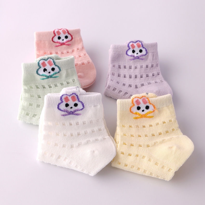 Vớ Cotton Phối Lưới Thoáng Khí Thời Trang Mùa Hè Mới Cho Bé Gái 1-3-6-9-12 Tuổi