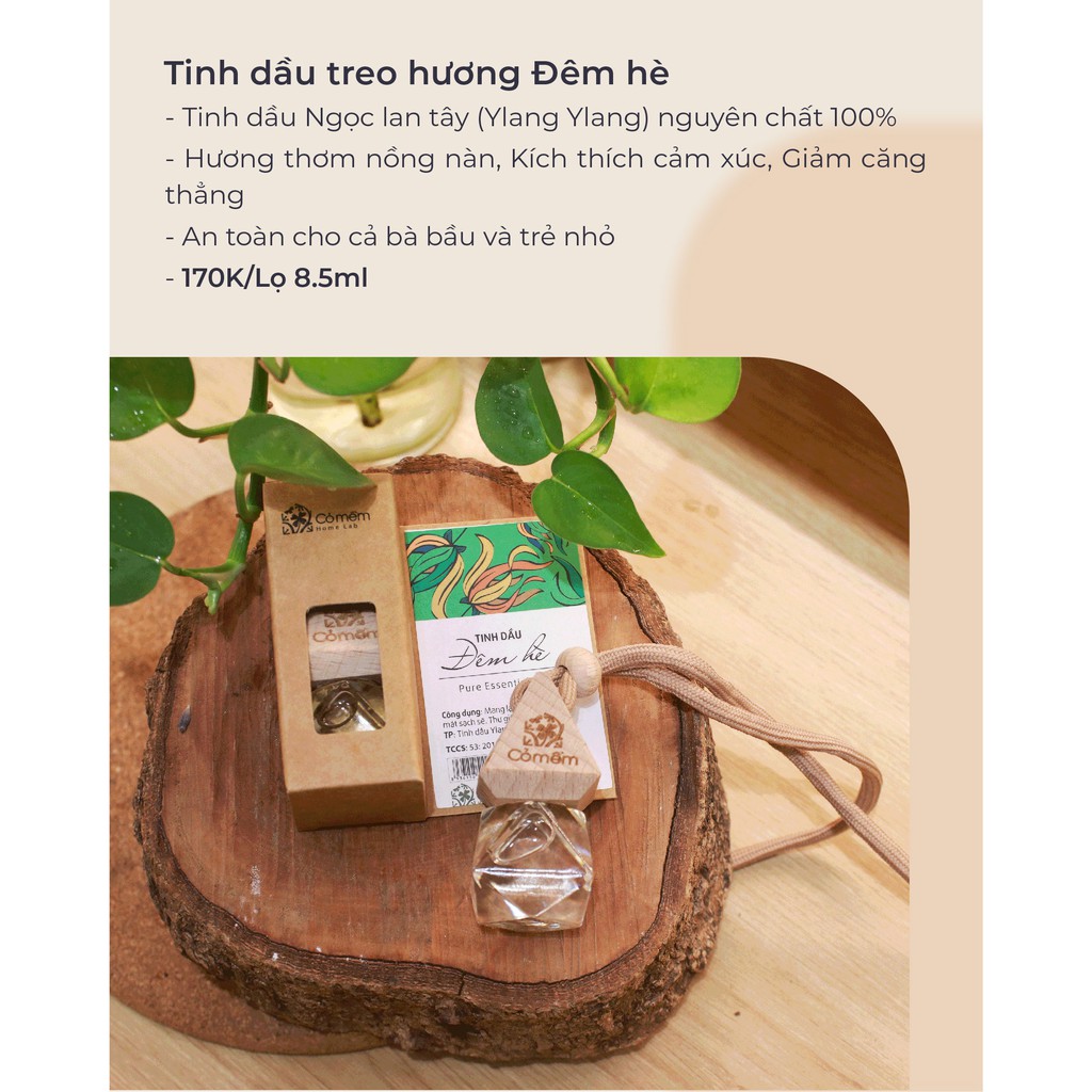 Tinh Dầu Treo Hương Đêm Hè Treo Tủ Treo Phòng Treo XeThiên Nhiên Nguyên Chất Nồng Nàn Cảm Xúc Cỏ Mềm 8,5ml