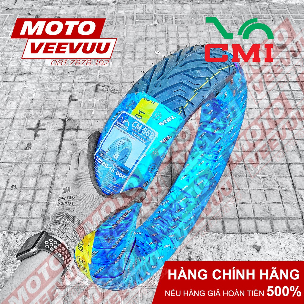 Vỏ lốp xe máy Camel CRV Cheetah 120/80-16 TL 562 Gai City Grip SH (Lốp không ruột)