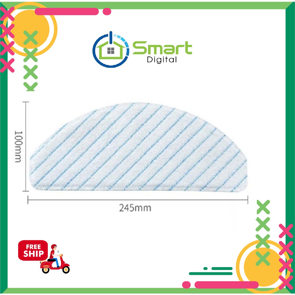 Khăn lau rung giặt nhiều lần cho robot hút bụi Ecovacs Deebot T8, T9 aivi, max, power, Aivi Plus, Ozmo T8, Ozmo T9
