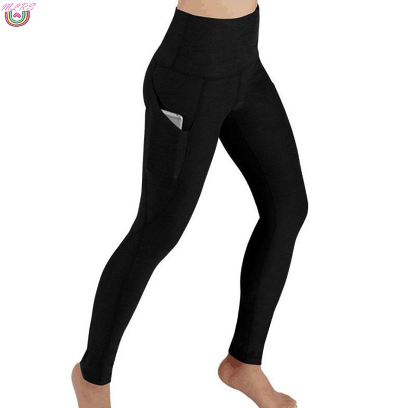 Quần Legging Nâng Mông Lưng Cao Có Túi Cho Nữ