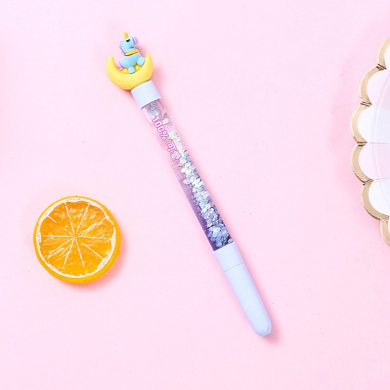 Bút gel mặt trăng ngựa một sừng dễ thương