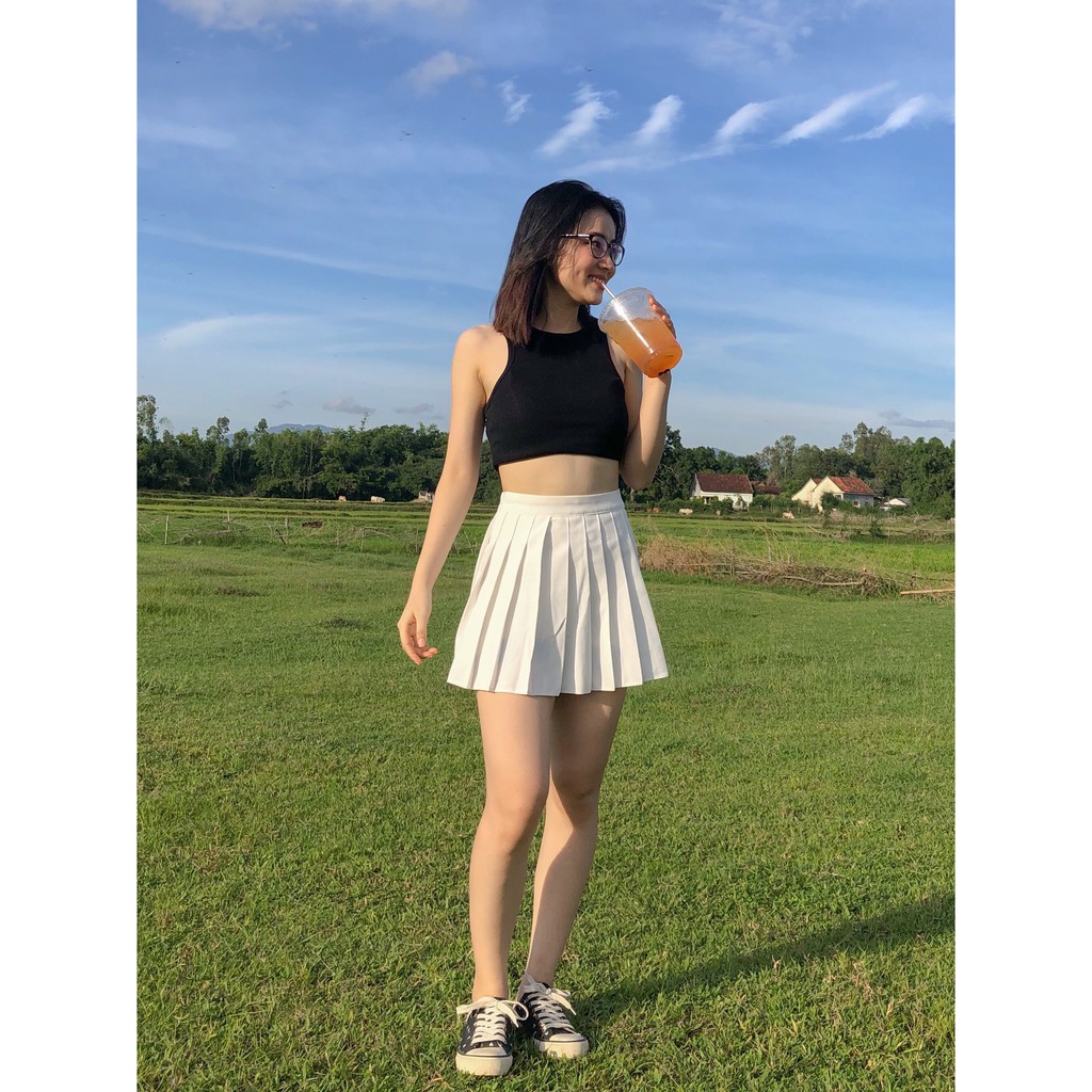 Chân Váy Tennis Xếp Ly Lưng Cao Phong Cách Hàn Quốc | BigBuy360 - bigbuy360.vn