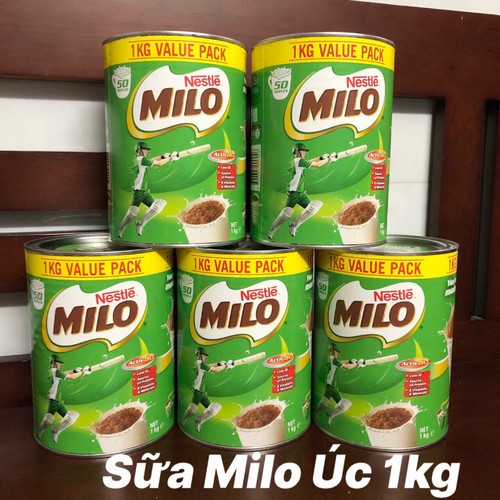 Milo Úc 1kg hương vị thơm ngọt thanh, không ngọt sắc hỗ trợ bé tăng trưởng và sáng mắt hơn