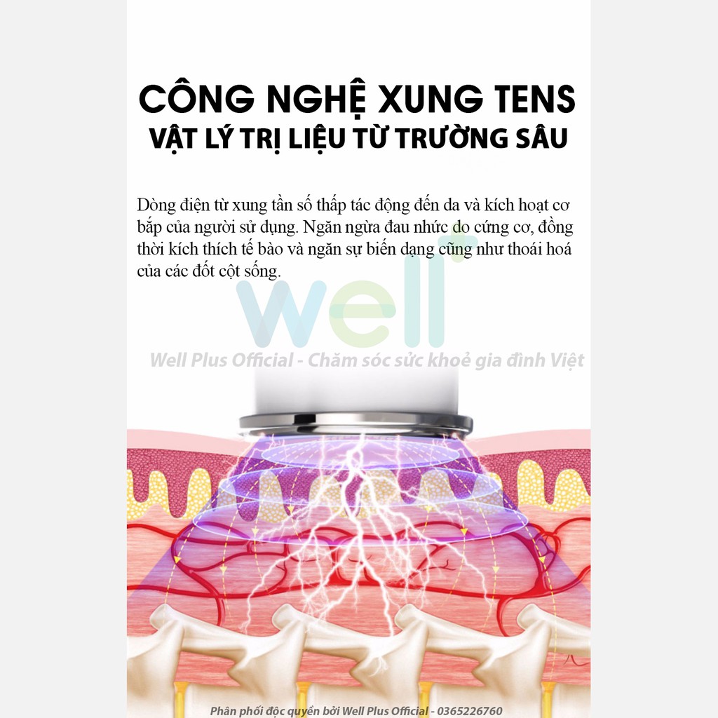 Máy Mát Xa Cổ Vai Gáy Chuyên Sâu 6 Miếng Xung Điện Cực Giảm Đau Mỏi Hiệu Quả Cao - Máy Massage Cổ Vai Gáy Thông Minh