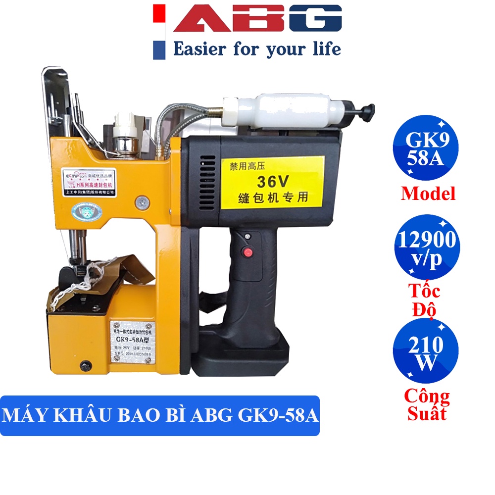 Máy Khâu Bao Bì ABG GK9-58A Chuyên Dụng Trong Ngành Công Nghiệp Phù Hợp Cho Buôn Bán, Bảo Quản Sản Phẩm