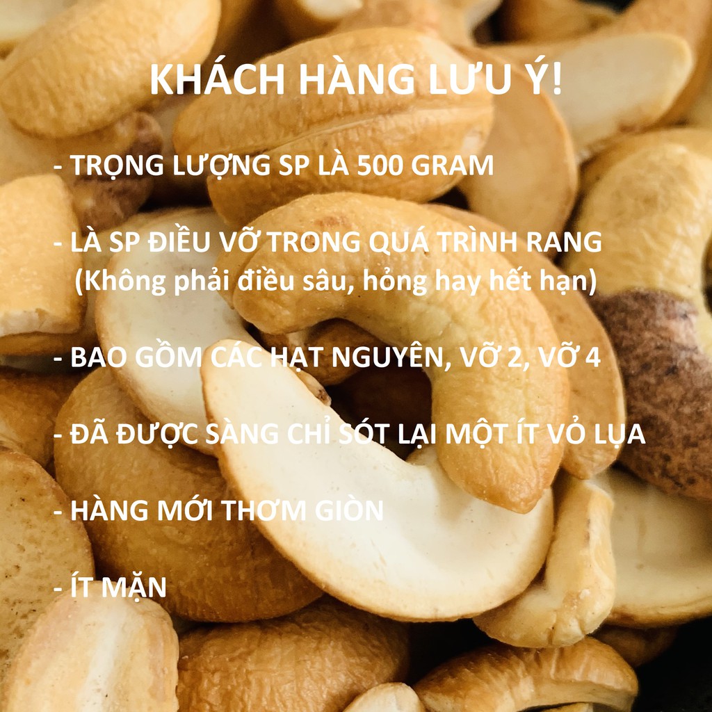 500Gram HẠT ĐIỀU RANG MUỐI VỠ