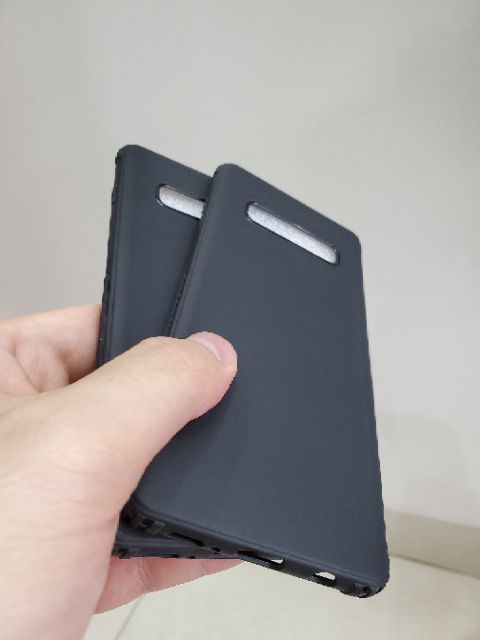Ốp lưng Samsung Galaxy S10 Plus dẻo màu chống sốc thế hệ mới bảo vệ 4 Góc Đen