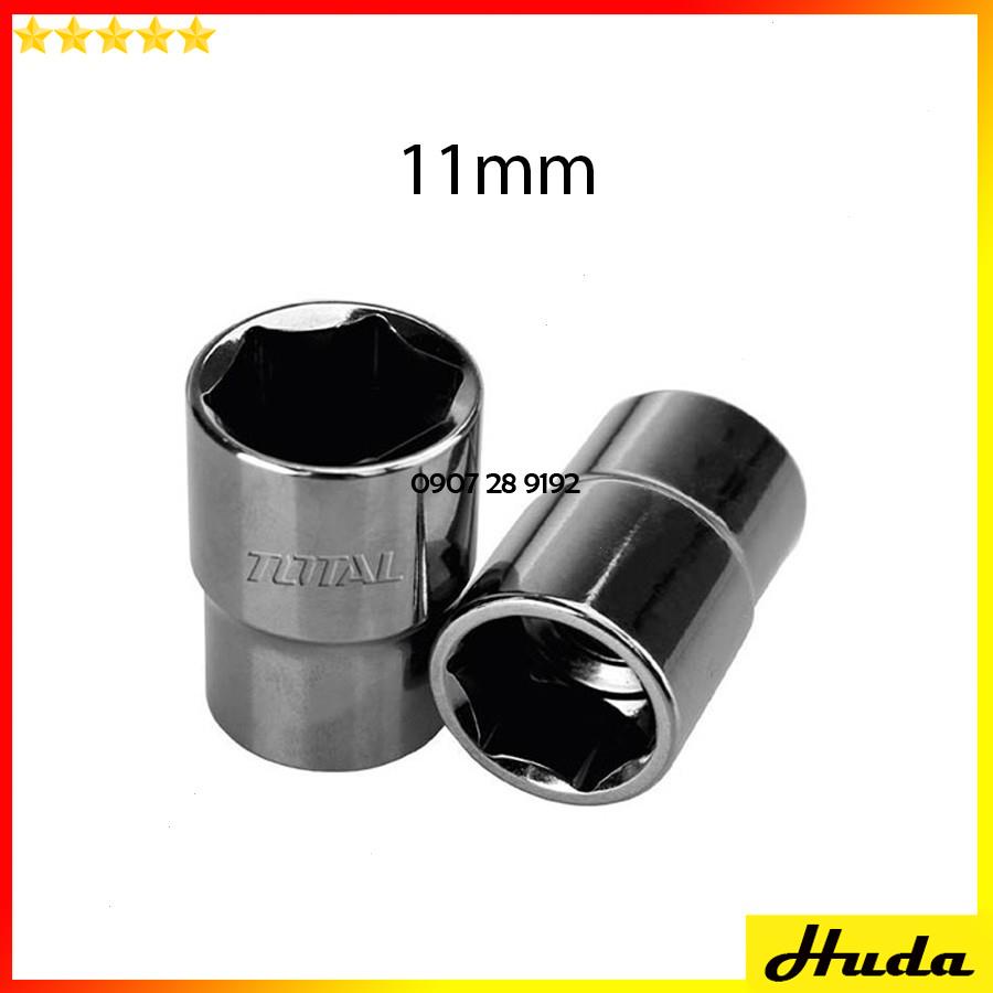 Đầu tiếp tuýp 1/2 inch đủ kích cỡ Total đầu khẩu thép Cr-V siêu cứng chống rỉ sét mở bulong ốc