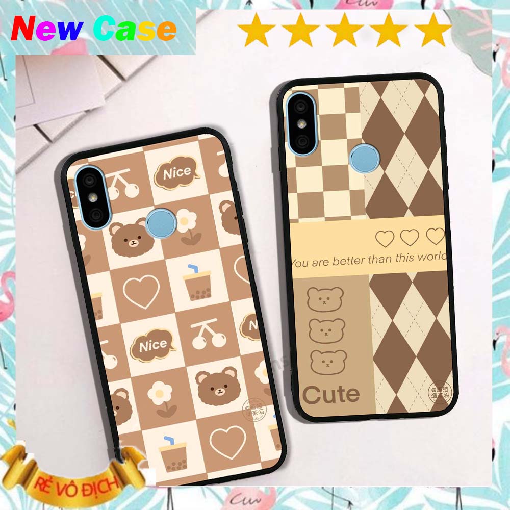 Ốp lưng Xiaomi Redmi 6 Pro / Mi A2 Lite in hình caro good love cao cấp