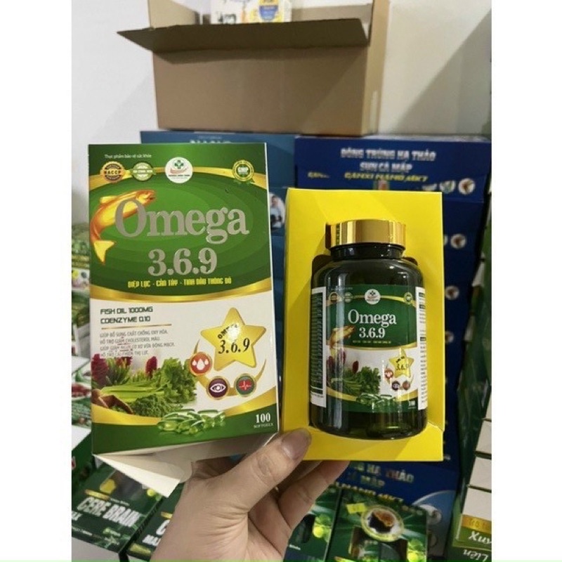 Diệp lục cần Tây Omega 369 Chai 100 viên