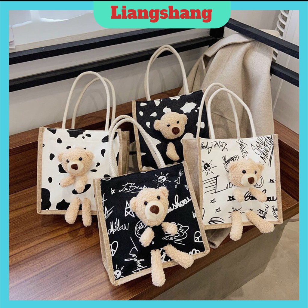 [Mã FASHIONT4WA2 giảm 10K đơn 50K] TÚI CÓIFREESHIPTÚI CÓI KÈM GẤU TEDDY MINI SIÊU XINH SIÊU CƯNG