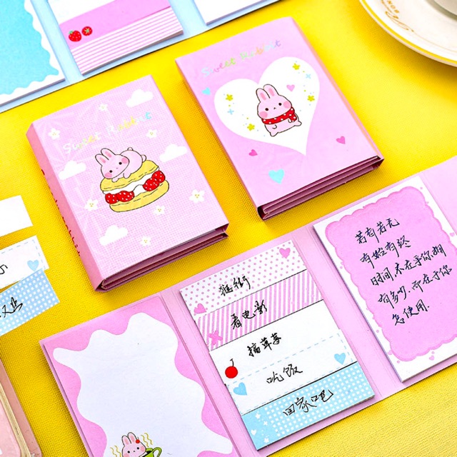 Giấy Note Bộ + Sticker + Đánh Dấu Trang Hình Siêu Dễ Thương Ngộ Nghĩnh