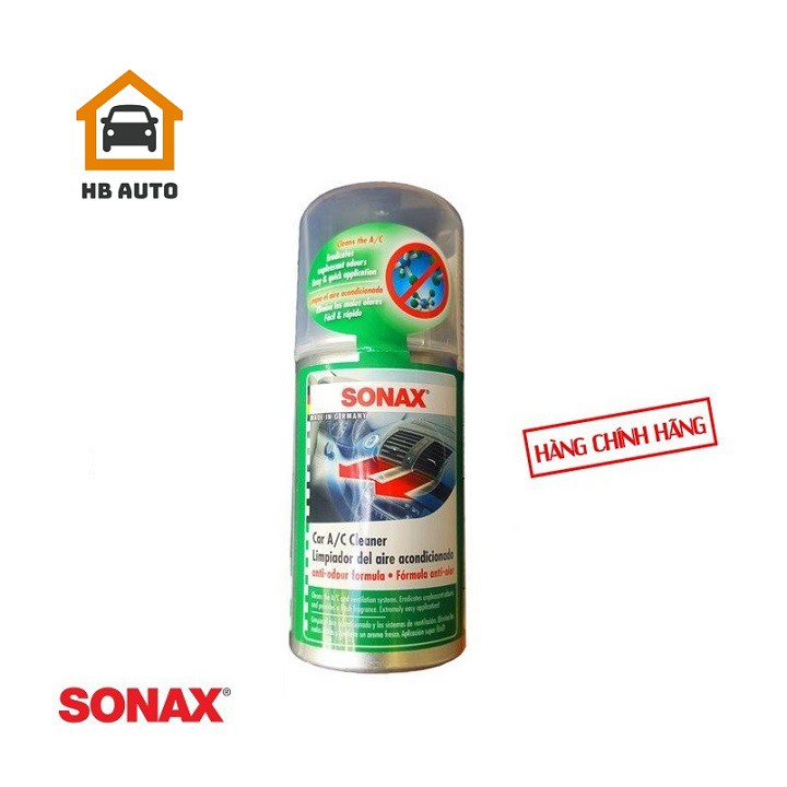 Chất Diệt Khuẩn Dạng Hơi Tự Động Làm Sạch Khử Mùi SONAX AC Cleaner 323100