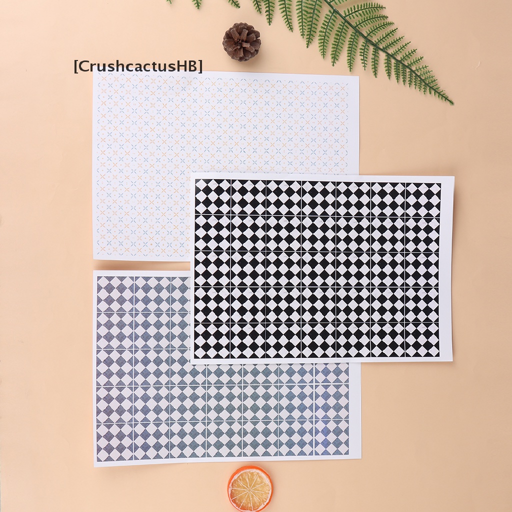 [CrushcactusHB] Sticker Dán Sàn Nhà Búp Bê / Nhà Bếp / Phòng Tắm Tỉ Lệ 1 / 12