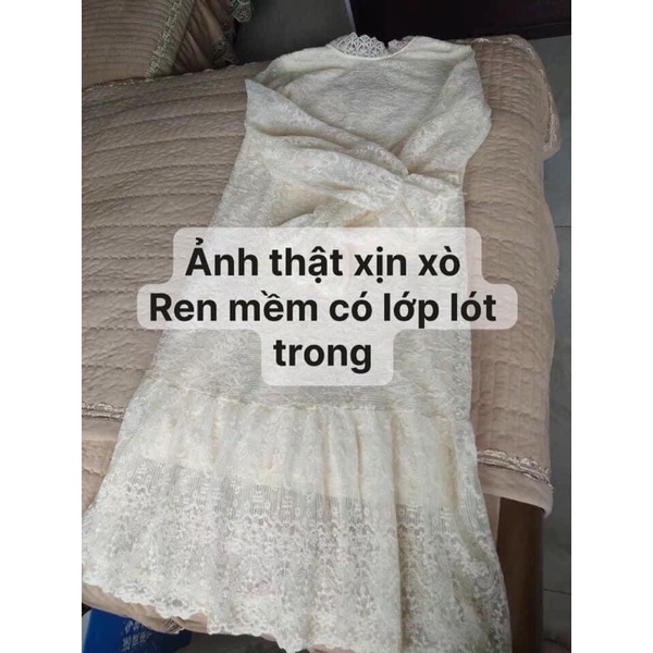 Váy ren trắng tiểu thư hàng quảng châu [Có Sẵn] | BigBuy360 - bigbuy360.vn