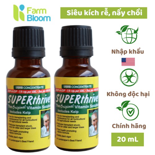 Thuốc kích rễ SuperThrive 20ml nhập khẩu chính hãng Mỹ–Vitamin siêu kích rễ, nẩy chồi, tăng trưởng cho hoa lan,cây cảnh