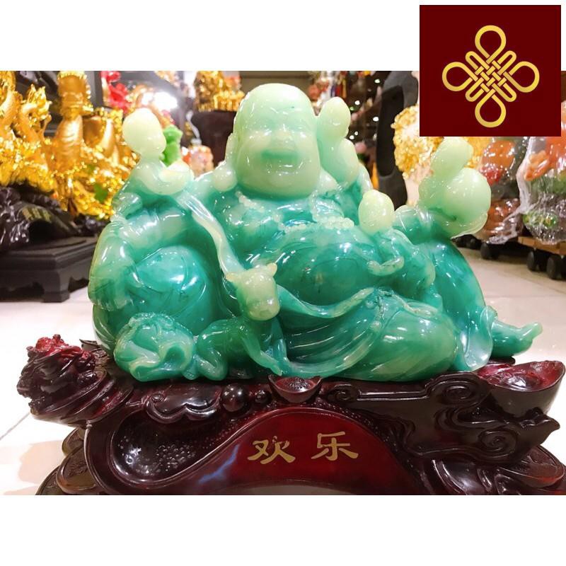 Tượng Phật Di Lặc ngũ phúc xanh ngọc bích .