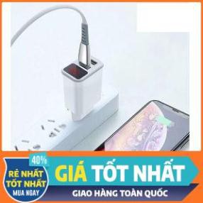 [Xả Kho + Miễn Phí Vận Chuyển] CỦ SẠC NHANH 2 CỔNG CÓ LED | XDCH 003 | Sạc Nhiều Thiết Bị Cùng Lúc | 37002