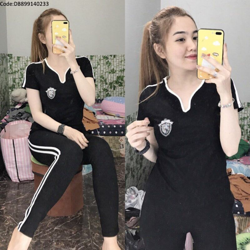 Bộ đồ mặc nhà 💖FREESHIP💖 Giảm 20K Khi Nhập [DOBO20KA] Đồ bộ mặc nhà nữ thun cotton co giãn thoải mái | BigBuy360 - bigbuy360.vn