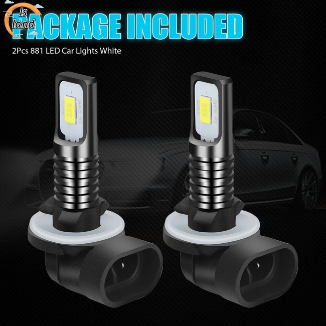 Set 2 Đèn Led 881 862 886 889 894 896 898 Xenon 6000k 4000lm Ip67 Chống Thấm Nước Chuyên Dụng Cho Xe Hơi
