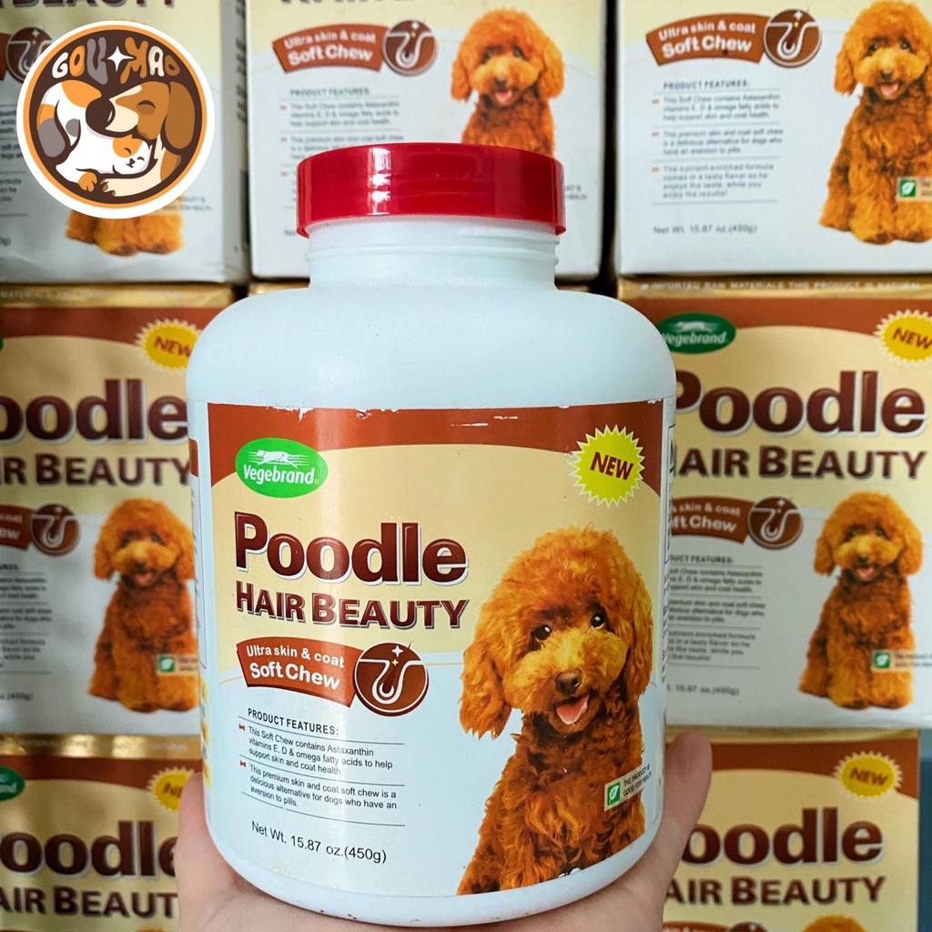 [Mã 253FMCGSALE giảm 8% tối đa 100K đơn 500K] Bán lẻ - Viên Dưỡng Lông Poodle Hair Beauty cho Chó Poodle