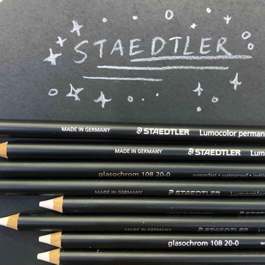 Bút Chì Trắng STAEDTLER Viết Trên Đa Chất Liệu - Chì Đức-Lumocolour Permanent