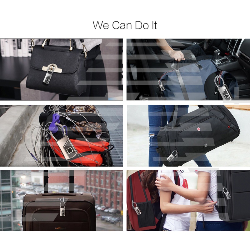 Ổ Khóa Cảm Ứng Vân Tay Thông Minh kiss L1 Chống Trộm Kèm Sạc USB Tiện Dụng Cho Học Sinh / Nam Và Nữ