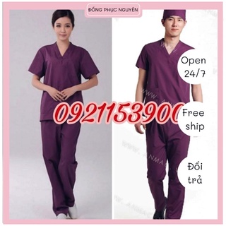 Đồng phục spa màu tím