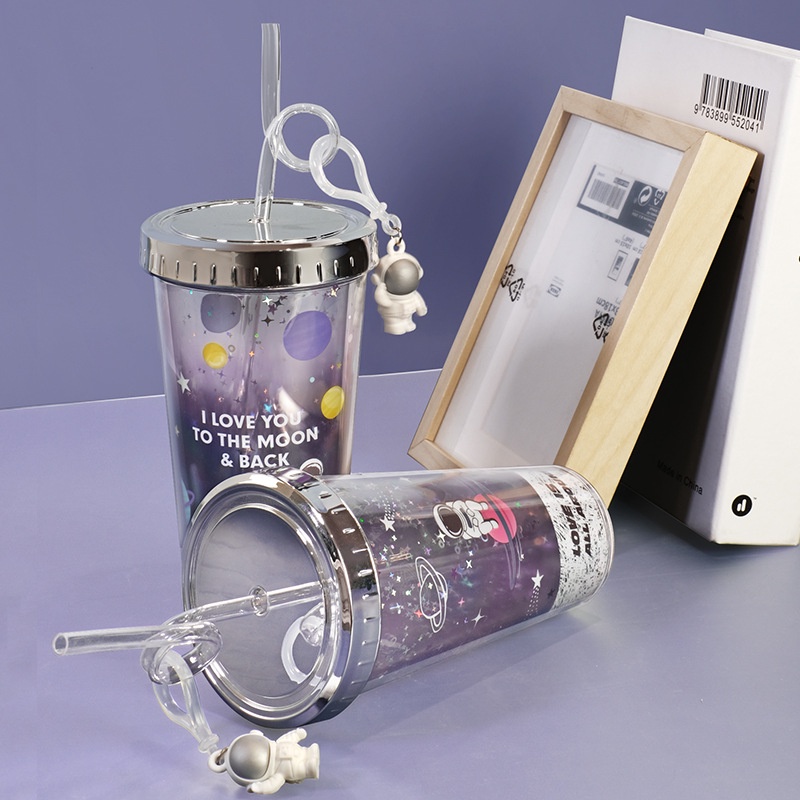 LY NHỰA HÌNH PHI HÀNH GIA 2 LỚP GIỮ MÁT 480ml