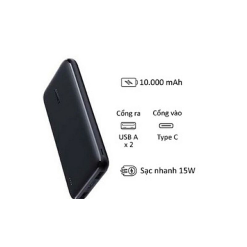 Pin dự phòng Aukey 10000mAh 15W PB-N73PK.260