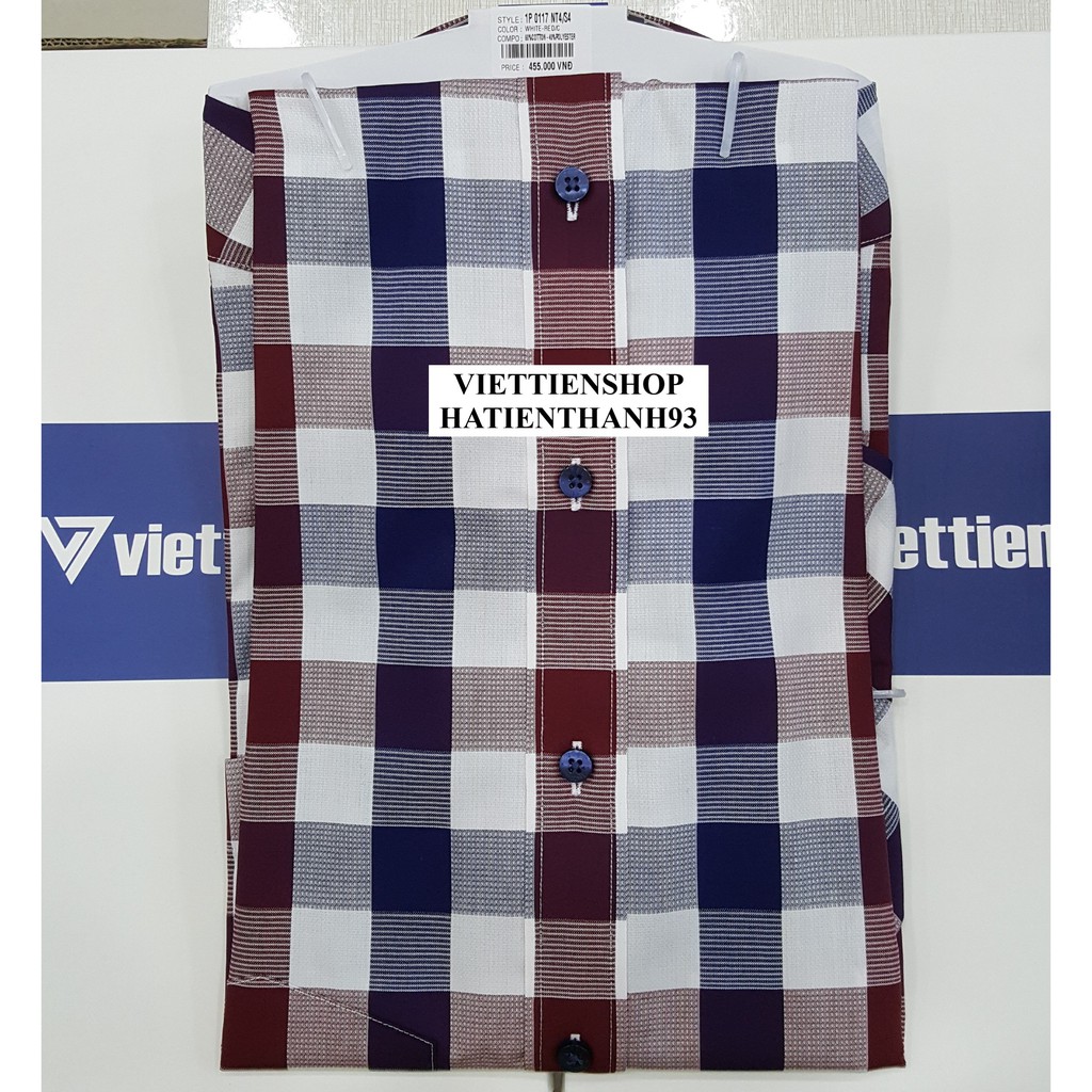 (0117 CRS) ÁO SƠ MI VIỆT TIẾN NGẮN TAY CA RÔ | BigBuy360 - bigbuy360.vn