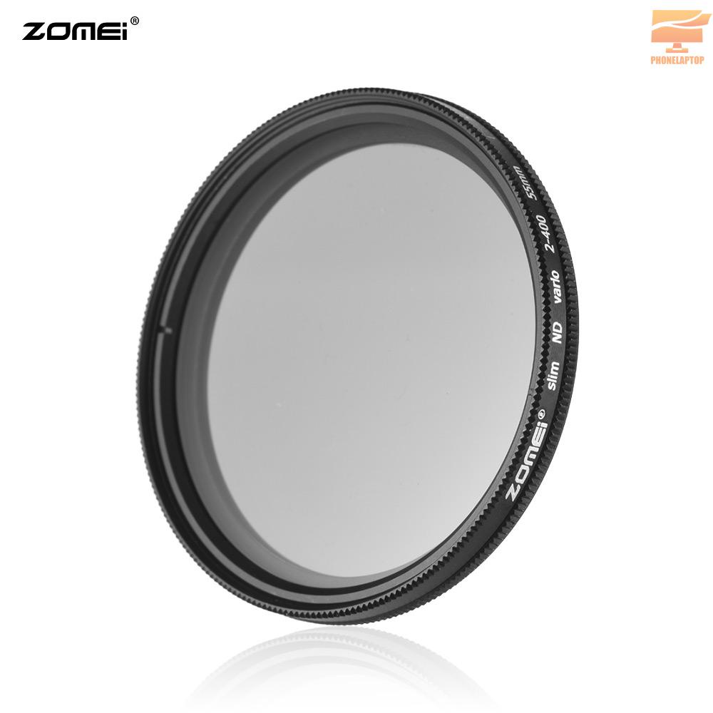 Lapt ZOMEI 55mm Ultra Slim Variable Fader ND2-400 Neutral Density ND Filter Adjustable ND2 ND4 ND8 ND16 ND32 to ND400 Replacement for Sony 18-55mm 55-200mm 55-250mm Lens