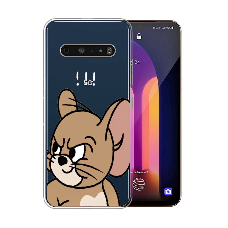 LG G8 ThinQ G7 G6 LG V60 ThinQ V50 V40 V30 vỏ điện thoại Trong suốt Phone Case Baby Tom and Jerry Cover