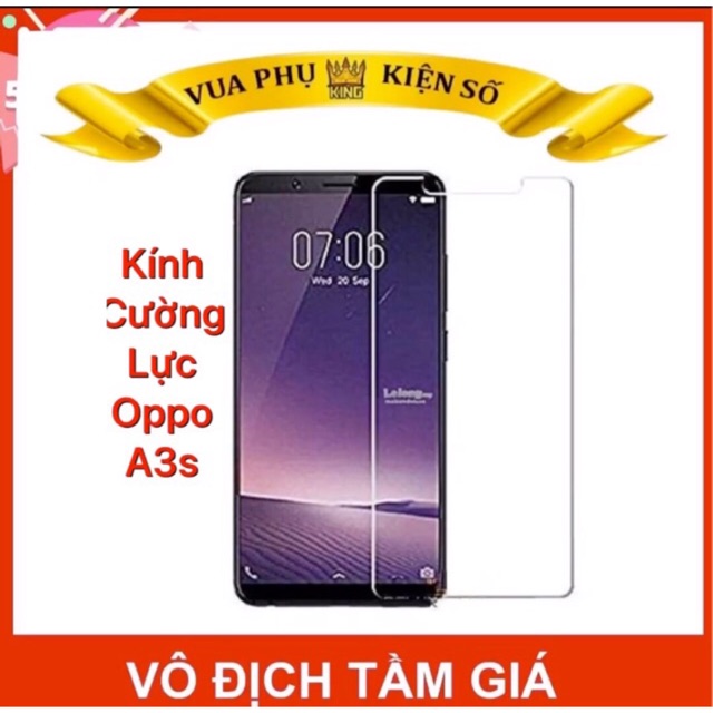 Kính cường lực oppo A3S ( trong suốt )